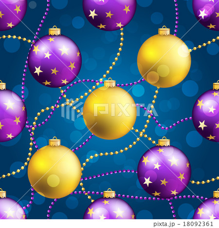 New Year pattern with ball. Christmas wallpaper New Year pattern with ball. Christmas wallpaper 18092361