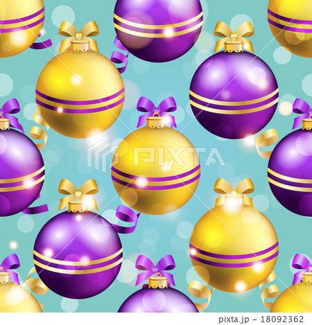 New Year pattern with ball. Christmas wallpaper New Year pattern with ball. Christmas wallpaper 18092362
