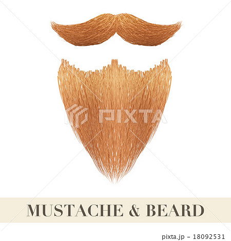 curly moustache and beard