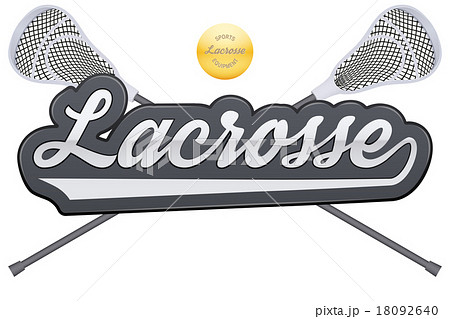Lacrosse tag with ball and sticks. 18092640