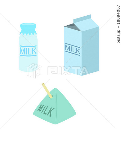様々な牛乳容器 18094067