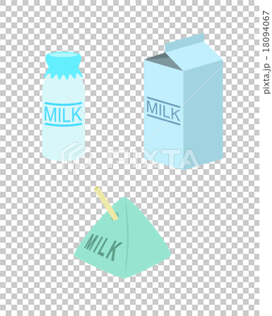 様々な牛乳容器 18094067