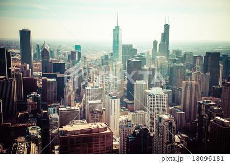 Chicago Skyline Aerial View 18096181