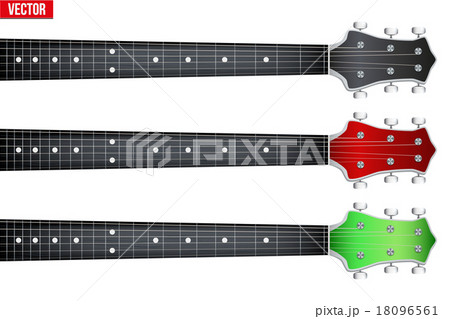 Set of Guitar neck fretboard and headstock 18096561