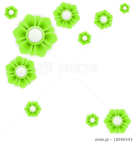 Greeting card or background with green flowers Greeting card or background with green flowers 18096593