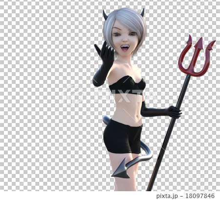 可愛い悪魔　perming3DCGイラスト素材 18097846