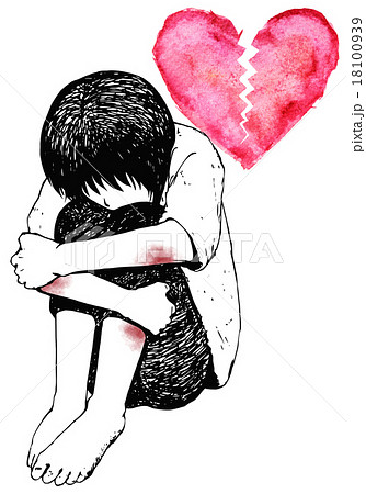 児童虐待のイメージのイラスト素材