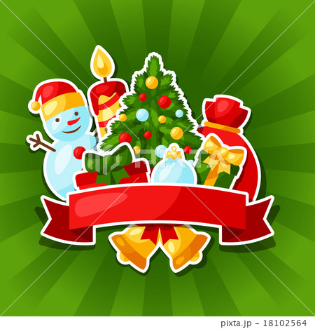 Merry Christmas and New Year collection. - Stock Illustration [86103062]  - PIXTA