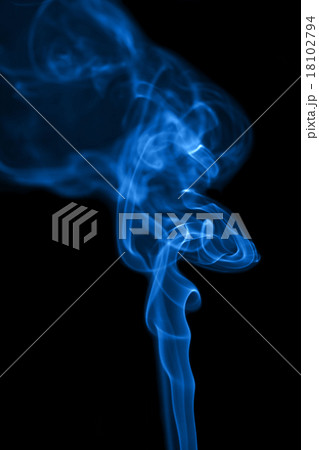 Abstract blue smoke on black background 18102794
