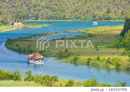Waterfalls on Krka River. National Park, Croatia Waterfalls on Krka River. National Park, Croatia 18103799