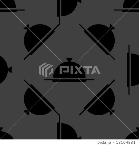 Restaurant cloche web icon. flat design. Seamless Restaurant cloche web icon. flat design. Seamless 18104831