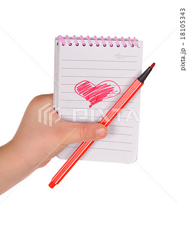 heart painted in the notebook heart painted in the notebook 18105343