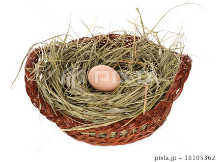 Egg in a basket isolated Egg in a basket isolated 18105362