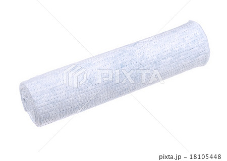 close-up photo of rolled up white fabric 18105448