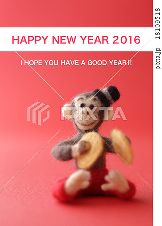 2016年賀状デザイン素材-さる,猿 2016年賀状デザイン素材-さる,猿 18109518