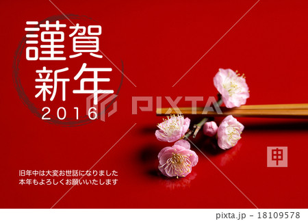 2016年賀状デザイン素材-縁起物 18109578