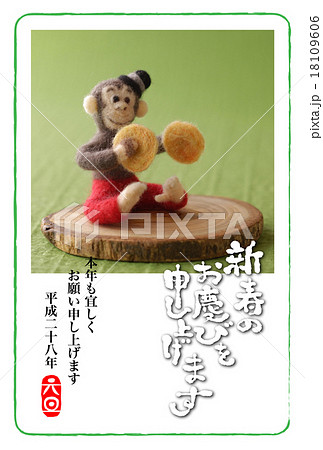 2016年賀状デザイン素材-さる,猿 2016年賀状デザイン素材-さる,猿 18109606