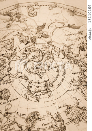 アンティークの天体図 アンティークの天体図 18110106