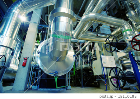 Industrial zone, Steel pipelines, valves and pumps 18110198