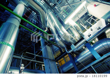 Industrial zone, Steel pipelines, valves and pumps 18110199