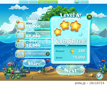 Fish world - Example of window level completion 18110724