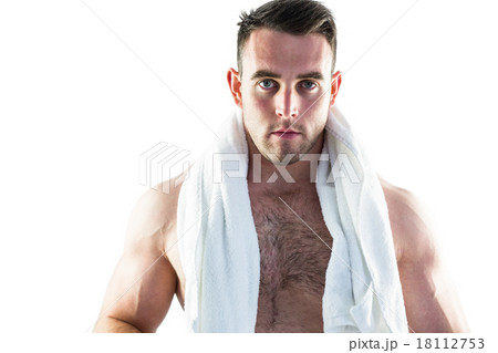 Strong bodybuilder looking at camera 18112753