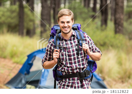Portrait of a young handsome hiker Portrait of a young handsome hiker 18112822