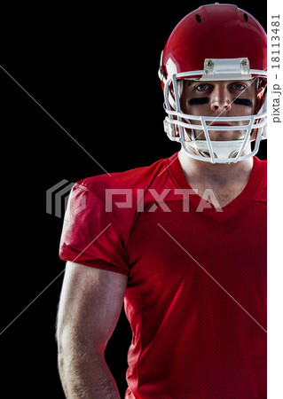 American football player looking at camera 18113481