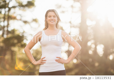 Young happy jogger looking at camera 18113531