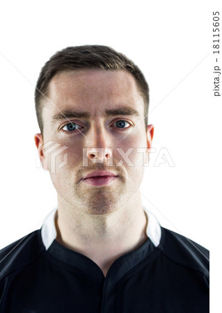 A rugby player looking at the camera A rugby player looking at the camera 18115605