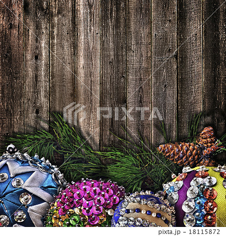 Card for invitation  with pine branch and color 18115872