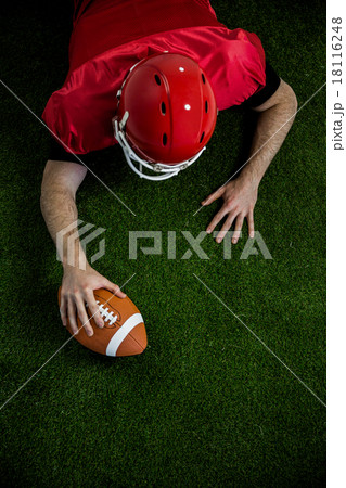 American football player trying to score 18116248