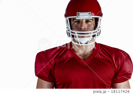 American football player looking at camera American football player looking at camera 18117426