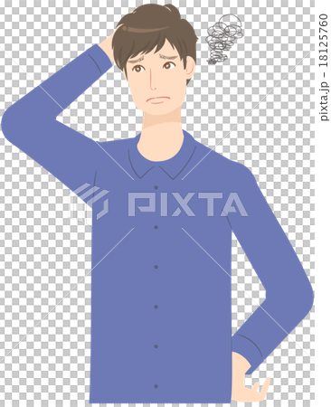 男性　表情 18125760