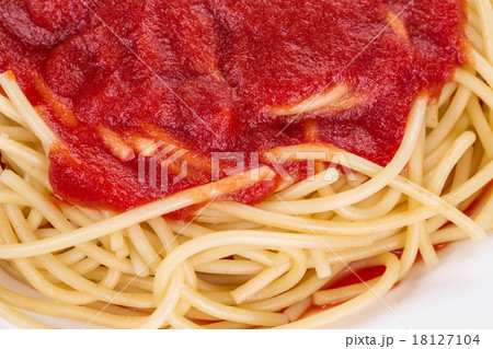 Macro image of ketchup and pasta. Macro image of ketchup and pasta. 18127104