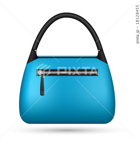 Blue woman bag isolated on white 18128455