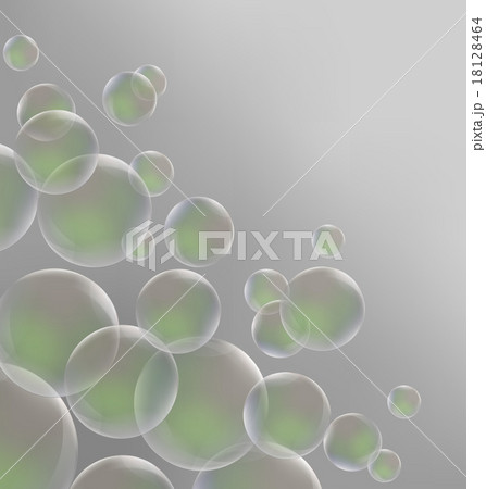 Transparent green soap bubbles on grayscale Transparent green soap bubbles on grayscale 18128464