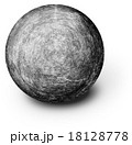 Perfectly round ball shaped stone on white 18128778