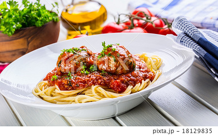 Meat balls. Italian and Mediterranean cuisine. 18129835