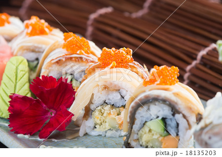 japanese cuisine. sushi on the background 18135203
