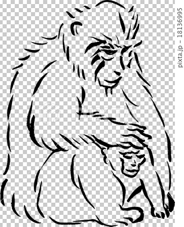 父母猴子的日本式例證 父母猴子的日本式例證 18136995