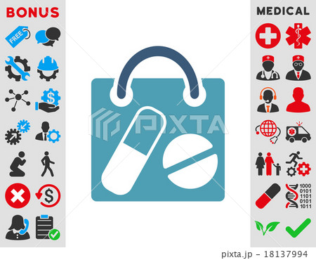 Drugs Shopping Bag Icon 18137994