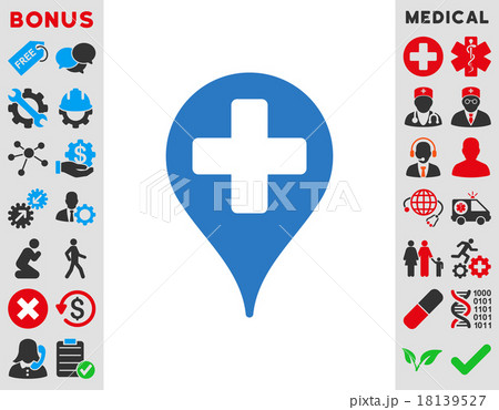 Medical Map Marker Iconのイラスト素材 [18139527] - PIXTA