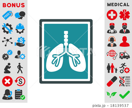 Lungs X-Ray Photo Icon Lungs X-Ray Photo Icon 18139537