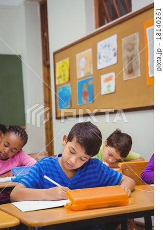 Busy students working on class work Busy students working on class work 18140261