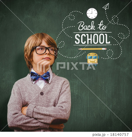 Composite image of cute pupil dressed up as teacher Composite image of cute pupil dressed up as teacher 18140757