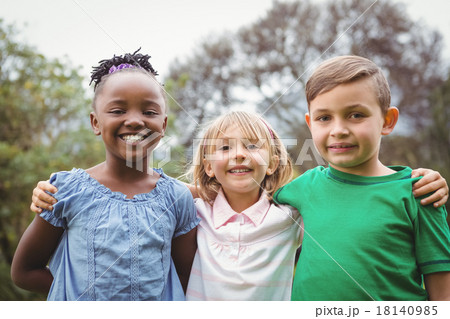 Smiling happy students looking at the camera 18140985