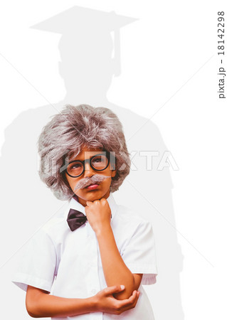 Composite image of pupil dressed up in wig Composite image of pupil dressed up in wig 18142298