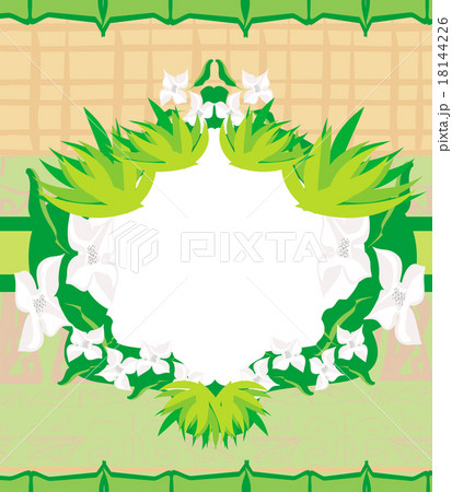 bamboo and plum blossom frame 18144226