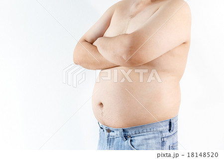 Fat man on white background 18148520